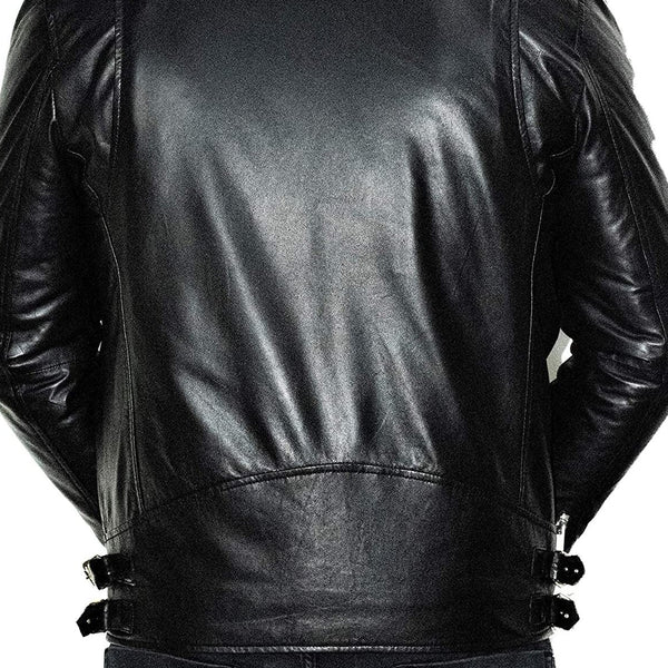 Taj Signature RUFI BIKER BLACK JACKET Leather Jacket