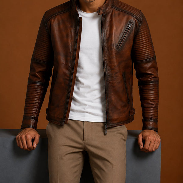 Taj Signature Saint Leather Biker Jacket Leather Jacket