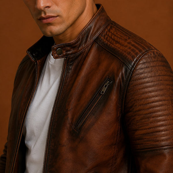 Taj Signature Saint Leather Biker Jacket Leather Jacket