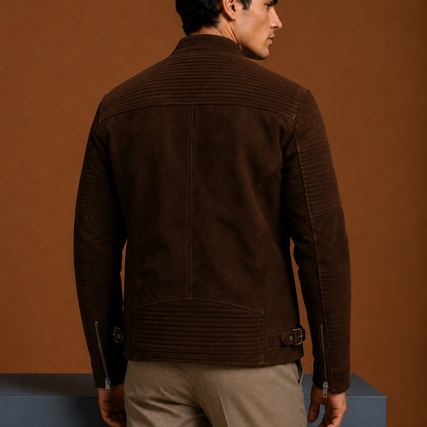 Taj Signature Saint Suede Leather Biker Jacket Leather Jacket