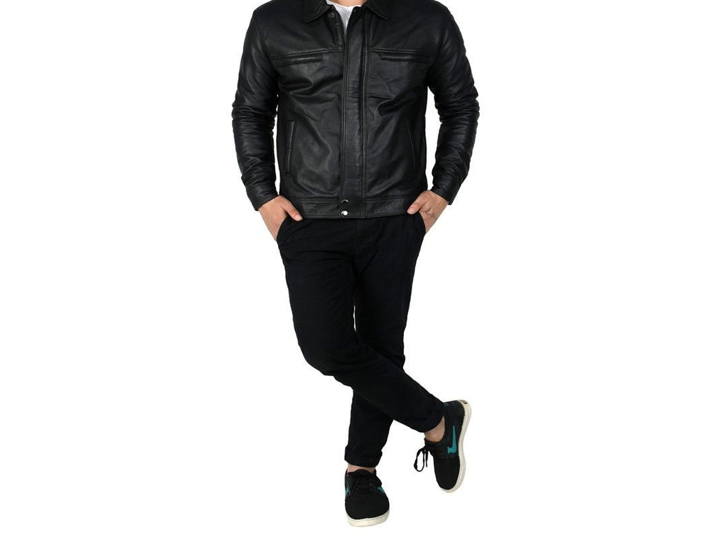 Taj Signature Saren Black Leather Jacket Biker