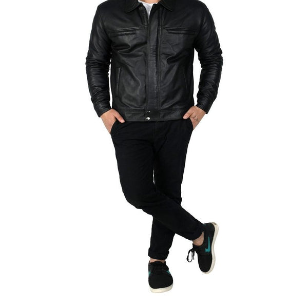 Taj Signature Saren Black Leather Jacket Biker