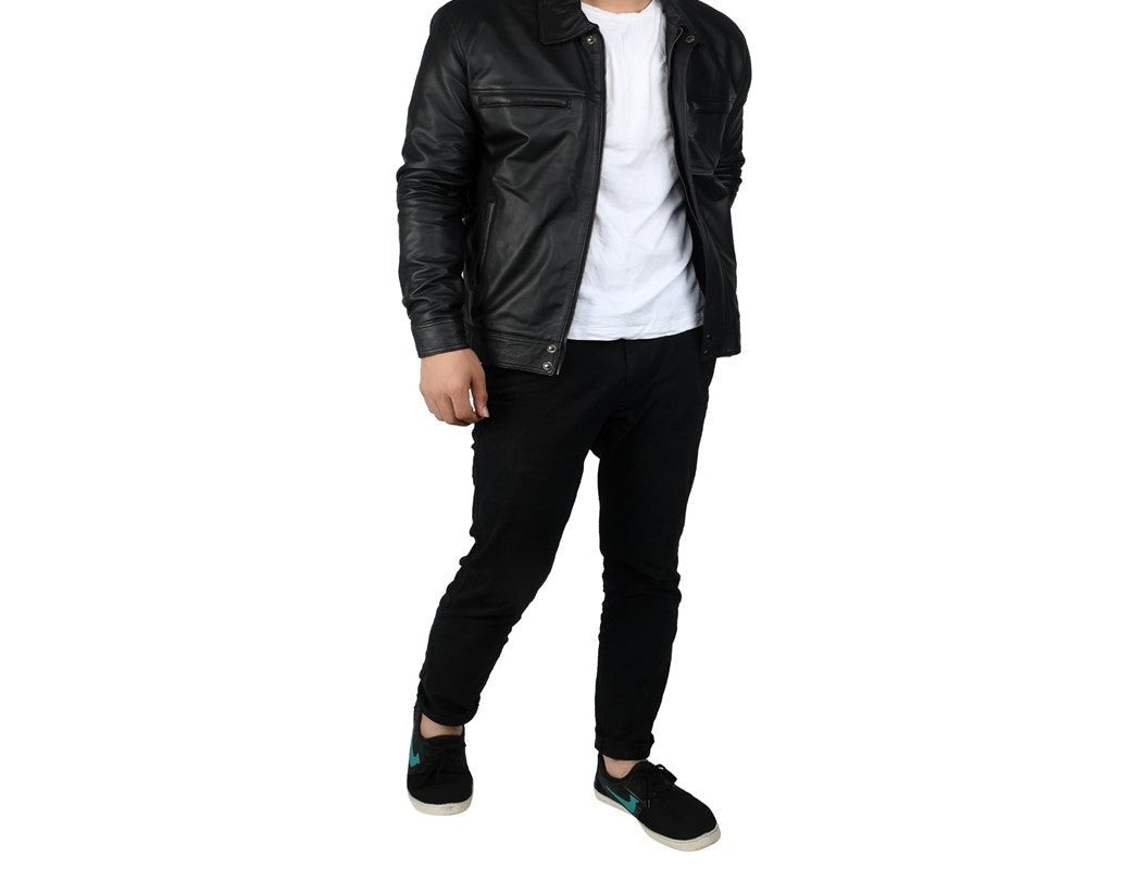 Taj Signature Saren Black Leather Jacket Biker