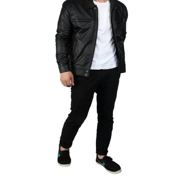 Taj Signature Saren Black Leather Jacket Biker