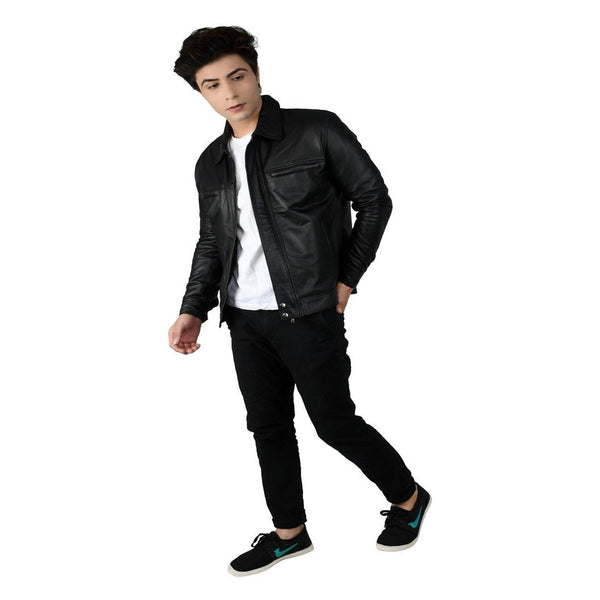 Taj Signature Saren Black Leather Jacket Biker
