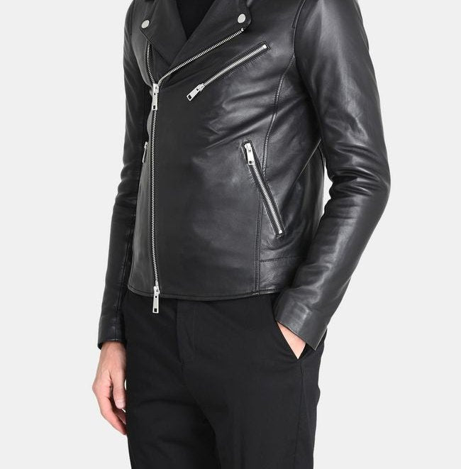 Taj Signature Ting Leather Jacket Biker