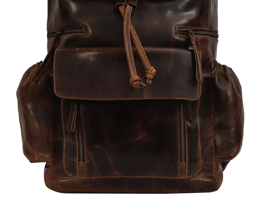 Taj Signature Top Crunch Leather Backpack