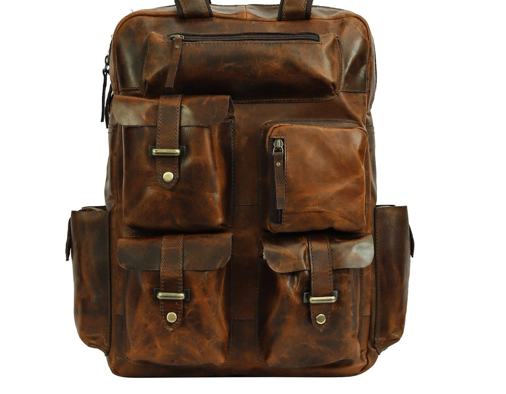 Taj Signature Topper Stylish Leather Travel Bckpack Leather Jacket