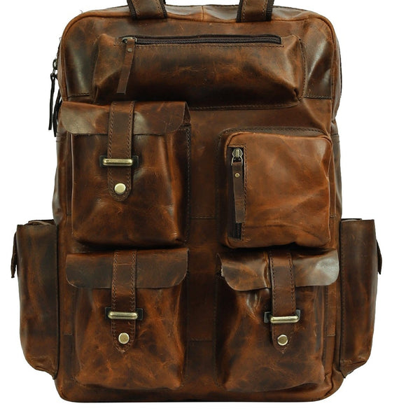 Taj Signature Topper Stylish Leather Travel Bckpack Leather Jacket
