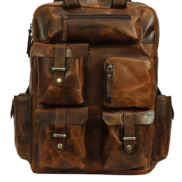 Taj Signature Topper Stylish Leather Travel Bckpack Leather Jacket