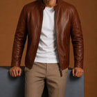 Taj Signature Unic Simple Leather Jacket Biker