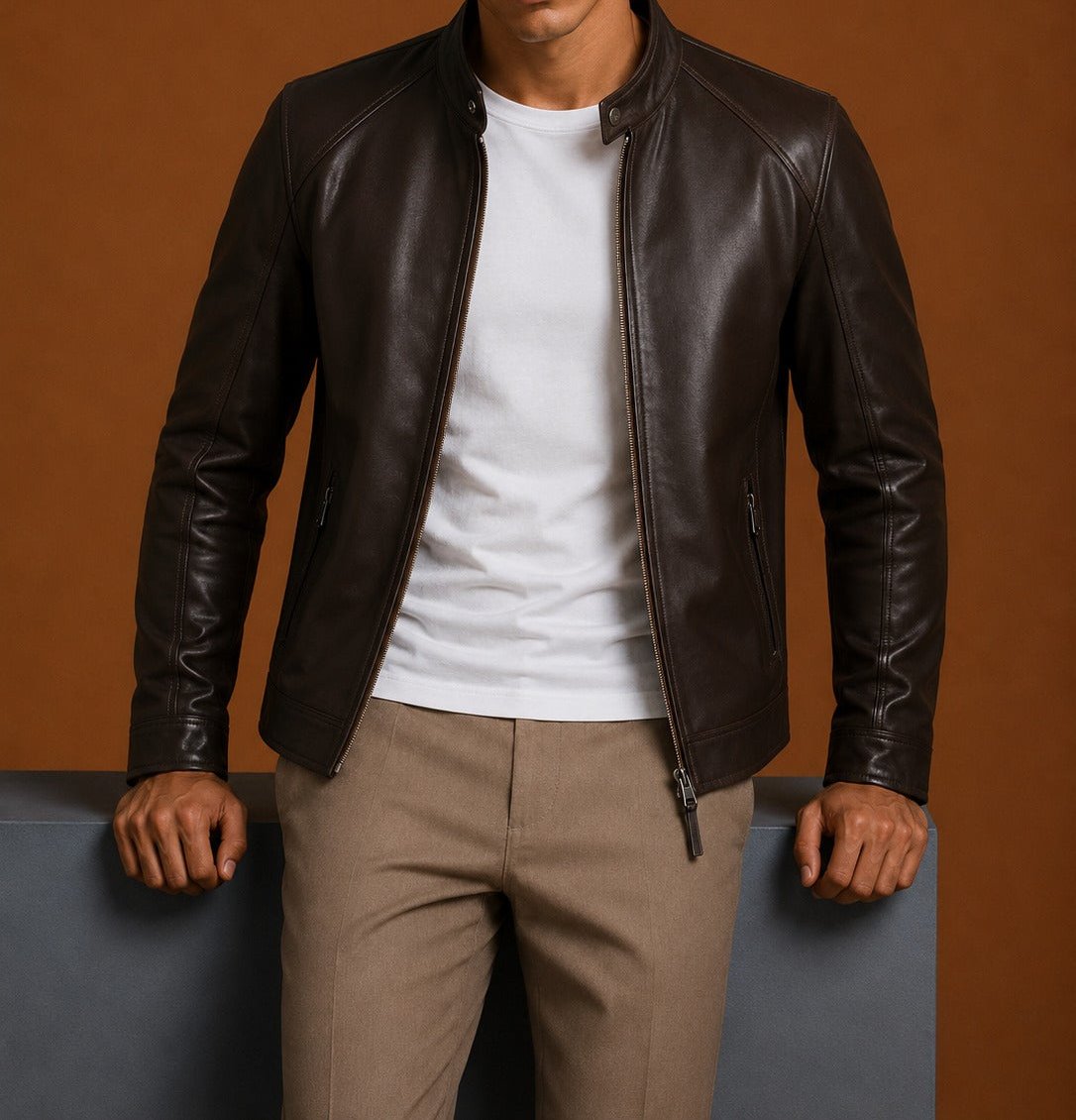 Taj Signature Unic Simple Leather Jacket Biker
