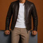 Taj Signature Unic Simple Leather Jacket Biker