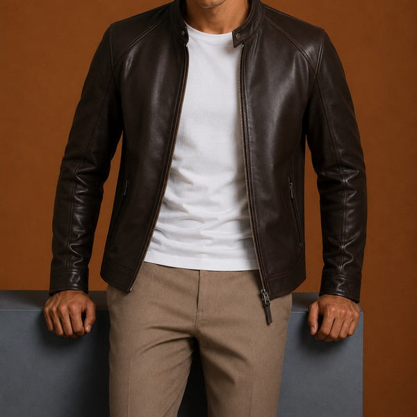 Taj Signature Unic Simple Leather Jacket Biker