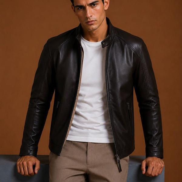 Taj Signature Unic Simple Leather Jacket Biker