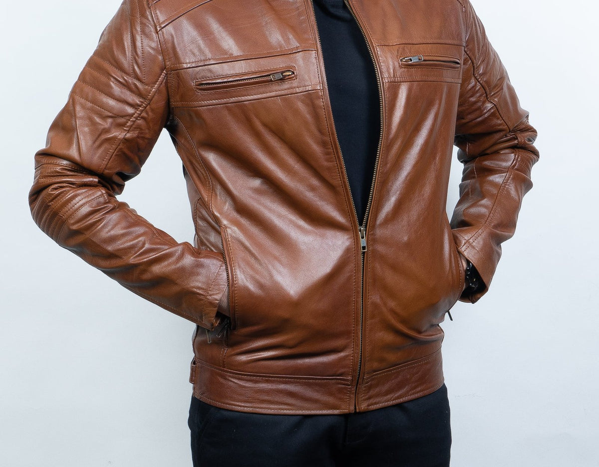 Taj Signature Vesture Leather Biker Jacket Leather Jacket