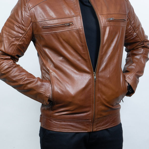 Taj Signature Vesture Leather Biker Jacket Leather Jacket