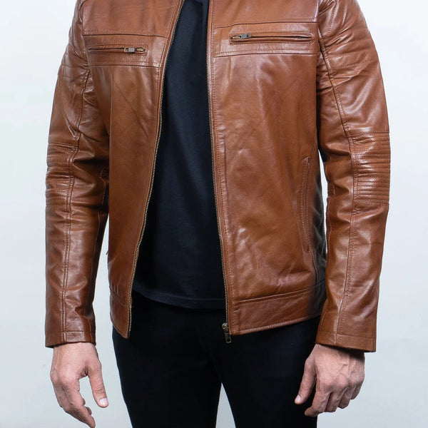 Taj Signature Vesture Leather Biker Jacket Leather Jacket