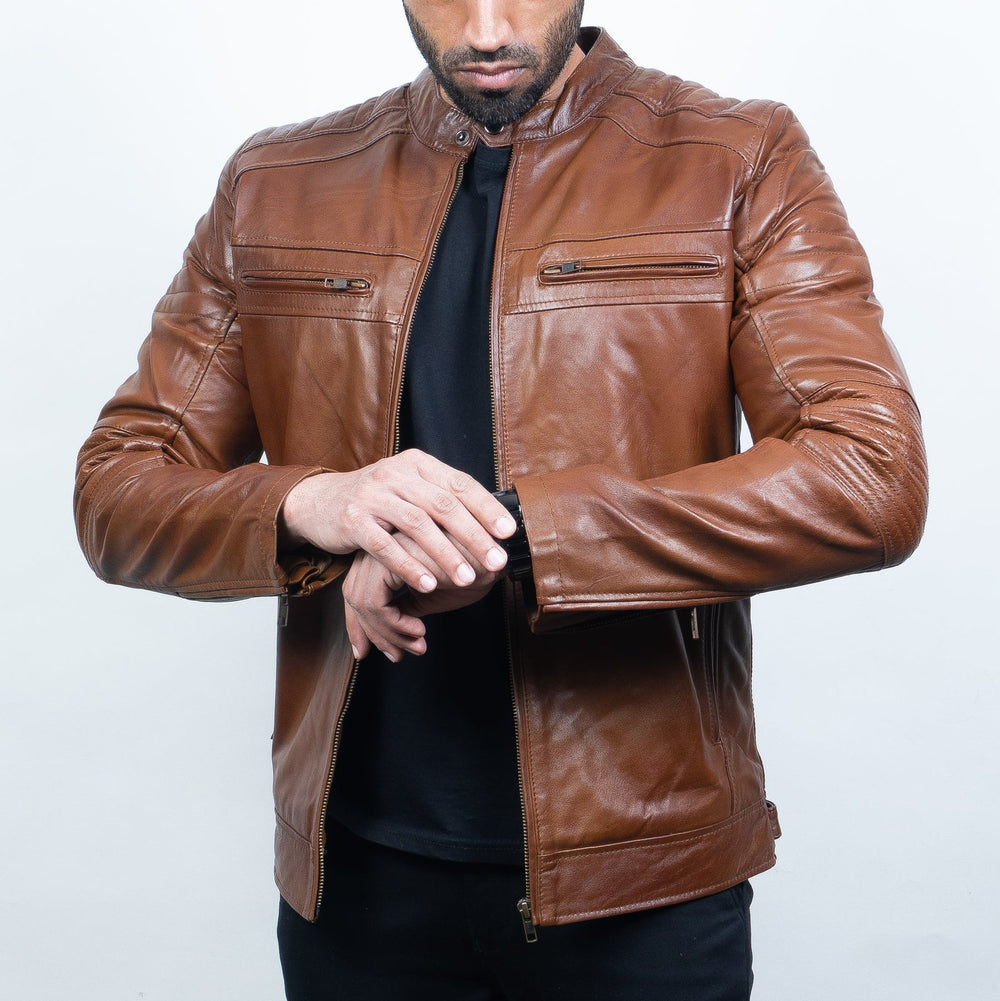 Taj Signature Vesture Leather Biker Jacket Leather Jacket