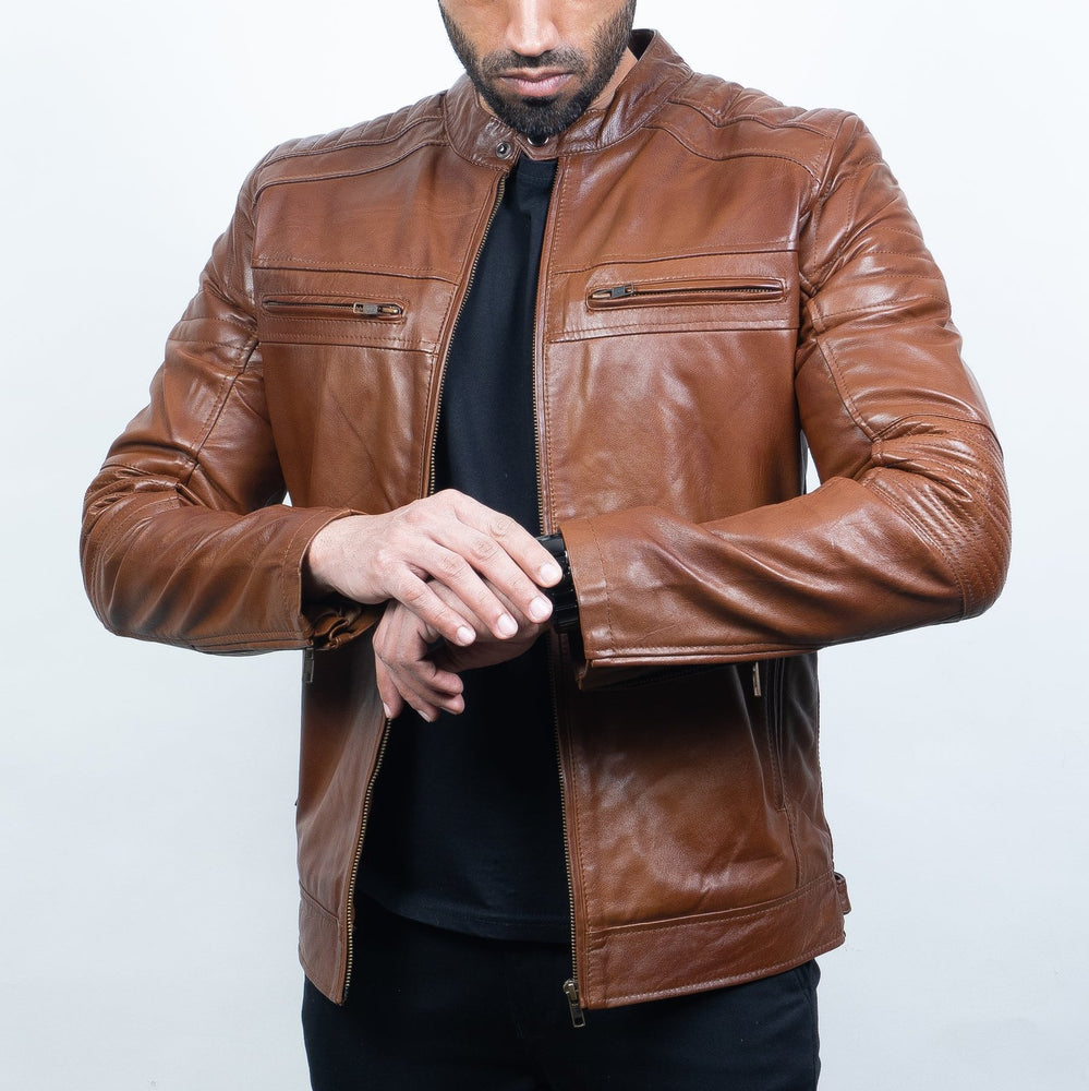 Taj Signature Vesture Leather Biker Jacket Leather Jacket