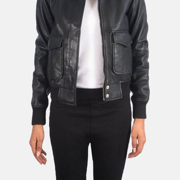 Taj Signature Westa A-2 Leather Bomber Jacket