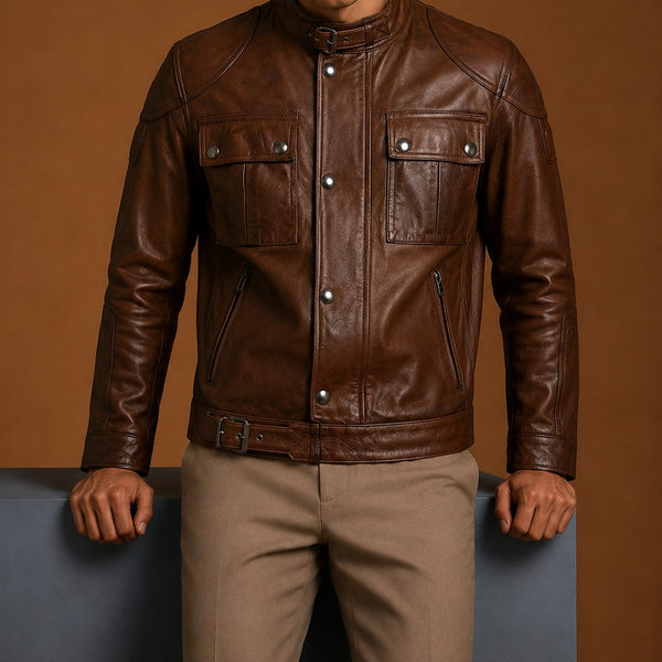 Taj Signature Yoco Leather Biker Jacket Leather Jacket