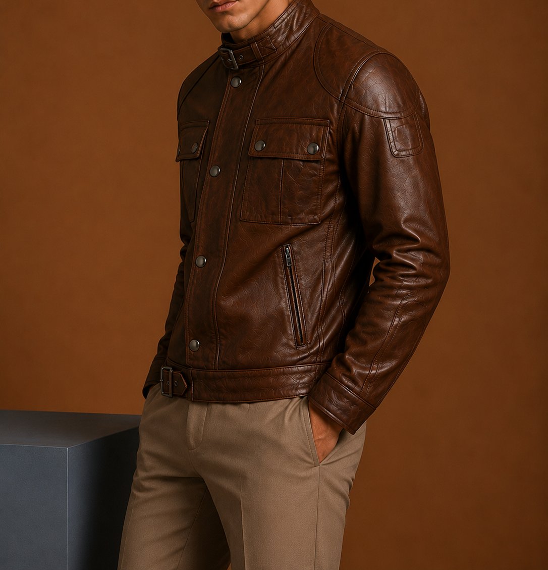 Taj Signature Yoco Leather Biker Jacket Leather Jacket