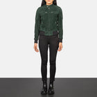 Taj Signature Zenna Leather Bomber Jacket