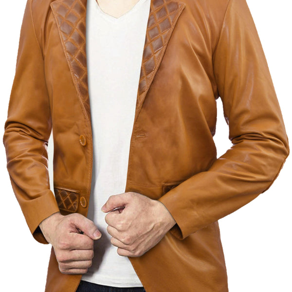 Men's Brown Leather Coat - Premium Quality by Taj Leather