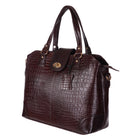 Women's Luxury Leather Shoulder Crossbody Handbag - Crocodile Pattern Stylish Bag