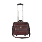 Taj Leather Trolly Suitcase Bag - 100% Leather