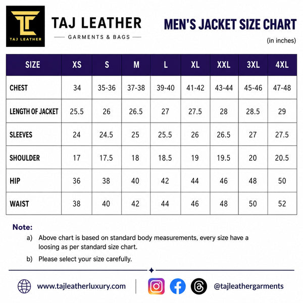 Boby Deol Leather Jacket - By Taj Leather Pure Black