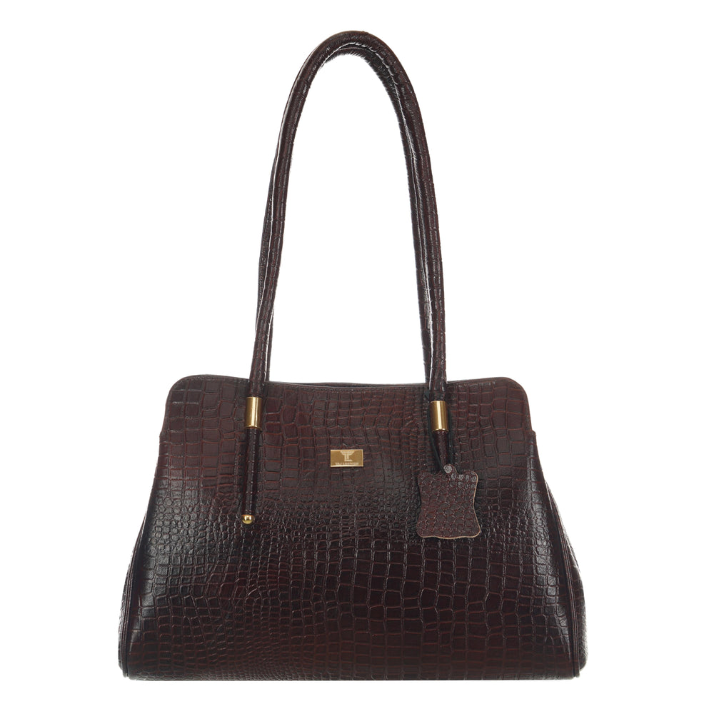 Women's Croco Leather Shoulder Bag - Luxurious and Versatile with Multiple Color Options