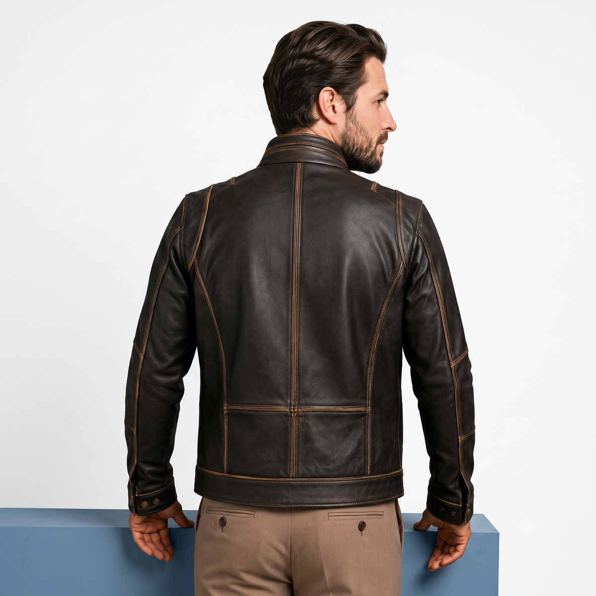 Pandom Rubbuf Leather Jacket black
