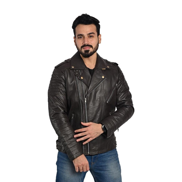 Men's Puffer Leather Jacket – 100% Pure Leather – Handmade Craftsmanship