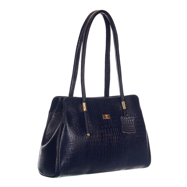 Women's Croco Leather Shoulder Bag - Luxurious and Versatile with Multiple Color Options